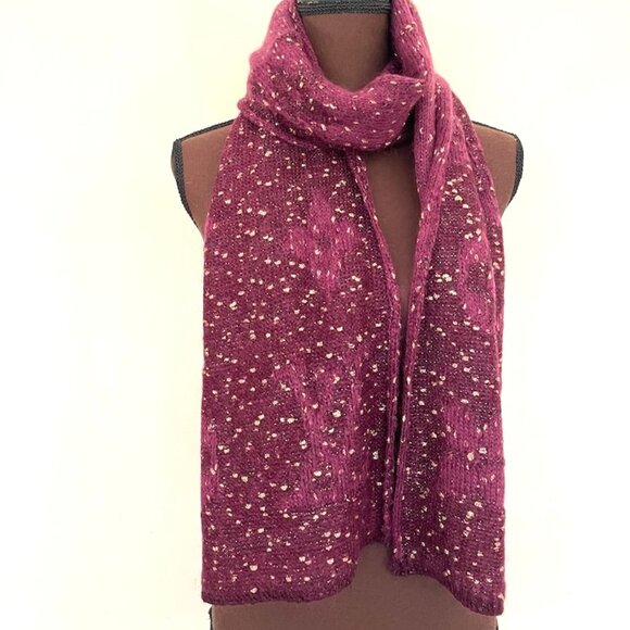 Louis Vuitton Wool Wrap Medallion Logomania Burgundy Purple Reversible S… - Picture 4 of 10